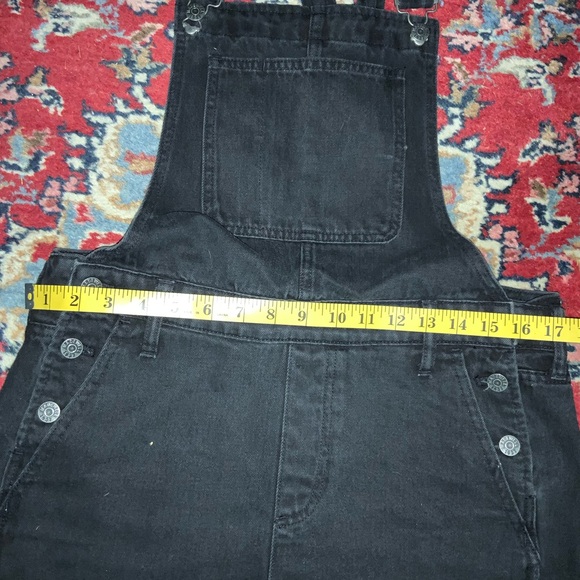 Maxwell Adirondack Shortalls Black Denim Overall Shorts Size M - Picture 6 of 9